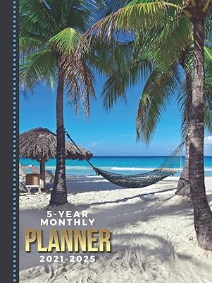 Monthly planner on 5 years 2021-2025: Calendar book dated to rigid coverage of 8.5 x 11 with an entire month on two pages / palm, sand, sand, blue ocean - tropical art ... - graphics / 60 -month life newspaper, gift.. Discover a world of affordable shopping with DIAYTAR NIGERIA's vast marketplace delivered to you in days.