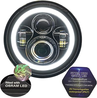 LED 7 "lighthouse bulb with compatible OSRAM DRL anti-scratch bulbs.. DIAYTAR NIGERIA: Where every shopping need is met with affordable prices and timely delivery.