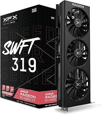 XFX Speedster Swof 319 AMD RADEON RX 6800 XT Core Graphics Card with 16 GB GDDR6 HDMI 3XDP, AMD RDNA 2 RX-68XTAQFD9.. DIAYTAR NIGERIA transforms how Nigerians shop with our affordable prices and dependable shipping times.