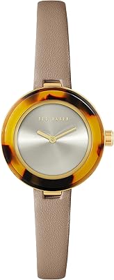 Ted Baker quartz watch for women in stainless steel with leather bracelet, brown, 6 relaxed watch (BKPLEF1139i).. DIAYTAR NIGERIA: Your gateway to affordable online retail with reliable delivery within the week.