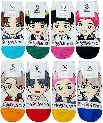 K -POP STRAY KIDS cartoon socks - Made in Korea, White, Size S, White, S.. DIAYTAR NIGERIA brings affordable shopping to your fingertips with reliable delivery in less than 8 days.