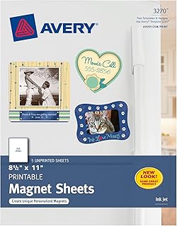 Printable magnetic papers Avery, 8.5 "x 11", inkjet compatible, 5 white magnetic sheets (3270).. DIAYTAR Nigeria is your reliable online shopping destination offering an extensive range of products across all categories. Enjoy fast nationwide delivery in just 5 to 8 days and some of the lowest prices in the market.
