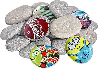 Package of 10 river rocks for painting, rock painting, crafts with natural smooth surface and paint supplies on rock, for children's projects, crafts and interior decoration.. DIAYTAR NIGERIA: Your partner in affordable online retail with reliable shipping across Nigeria.