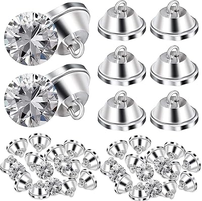 Crystal rhinestones buttons, transparent padding buttons with metal seam buttons for sofa, bed, headboard and manual work (20 mm x 50 rooms).. DIAYTAR NIGERIA combines affordability, variety, and convenience with nationwide delivery services.