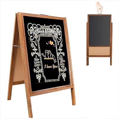 Wisfor black table in the shape of a 90 x 53 cm, double-sided magnetic menu table, removable messages writing, sidewalk sandwich, black on foot for restaurants, wedding shop, café-bar.. Experience the power of choice with DIAYTAR NIGERIA's vast catalog and affordable 5-8 day delivery.
