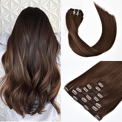 Human hair extensions Remy Smooth, complete head, for women, 7 pieces, 16 clips, set of 120g (18 inches, #2 dark brown).. Experience shopping without limits at DIAYTAR NIGERIA, where affordability meets convenience in just days.