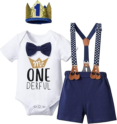Mr. Wonderful Costume 1st anniversary for baby boy, Babyle with bow tie + shorts, Cake Smash costume, black, 1.. Order today, receive this week — shopping with DIAYTAR Nigeria is that simple.