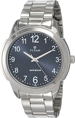 Titan luxury watch for men, new fashion/relaxed/business, with metal quartz dial - leather/silver brass bracelet.. Shop across boundaries with DIAYTAR NIGERIA's comprehensive catalog delivered nationwide at budget rates.