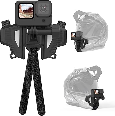 Telesin Menton support for improved motorcycle helmet compatible with the Gopro Insta360 DJI OSMO Action Pocket action camera, with mounting adapter accessories (gray).. DIAYTAR NIGERIA delivers affordability and convenience to your doorstep within 8 days of purchase.