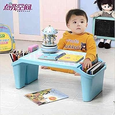 Small study table for plastic children with storage space and laptop desktop, suitable for children and adults, used as a portable furniture for the house and the bedroom.. Your complete marketplace solution, DIAYTAR NIGERIA offers unbeatable value with delivery within the week.