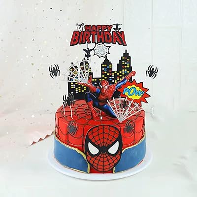 Super-hero design cake decoration for children's birthday (6 pieces).. DIAYTAR NIGERIA: Revolutionizing accessibility to quality products at budget-friendly prices across Nigeria.