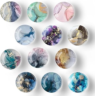 Refrigerator magnets for adults, 12 pieces of modern decorative glass fridge magnets, mignon-colored powerful magnets for fridge, dishwasher, classroom, whiteboard, school lockers (marble).. DIAYTAR NIGERIA transforms online retail with unbeatable prices and consistent delivery timeframes.