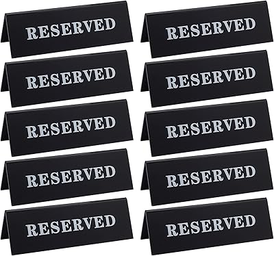 Olicraft 10 pieces 6 x 1.8 x 2 inches black acrylic reserved table Table Table Set Headquarters Reservation Reservation for Wedding Seat Restaurant Reservation Work Bureau Party Meetings.. DIAYTAR NIGERIA transforms how Nigerians shop with our affordable prices and dependable shipping times.