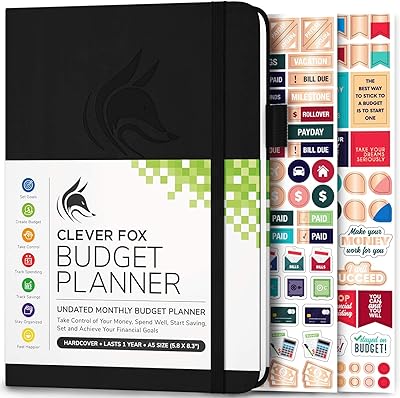 Clever Fox budget planning notebook - Expenditure monitoring book. Monthly budget planning book, financial planning book and accounts to control your money. Not dated - Start at any time. Black rigid cardboard cover, A5 format.. Nigeria's e-commerce leader delivers unmatched variety and value to your doorstep in just 5-8 days.