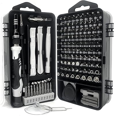 Electronic screwdriver, game of magnetic precision screwdrivers 138 in 1 mini black for laptop, computer, mobile, glasses.. DIAYTAR NIGERIA: Making quality products accessible to all Nigerians at affordable prices.
