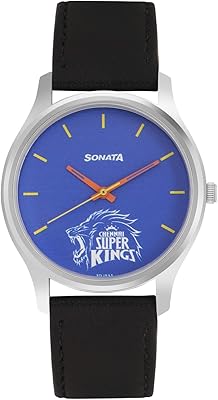 Analog watch for men Sonata Chennai Super Kings in limited edition -77082SL06 / 77082SL06, bracelet, bracelet.. DIAYTAR NIGERIA: Where thousands of products meet affordable prices and reliable 5-8 day delivery.