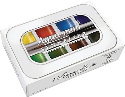 Set of Sennlayer travel watercolors for French artists, 8 pieces (1), multicolored.. DIAYTAR NIGERIA delivers affordability and convenience to your doorstep within 8 days of purchase.