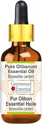 Pure Greenwood Essential Olive Essential Oil (Boswellia Cardri) with glass droppings with 100 % natural therapeutic quality steam 15 ml (14 ml).. DIAYTAR NIGERIA: Where quality meets affordability, with thousands of products delivered in less than 8 days.
