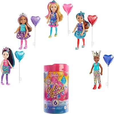 Chelsea Color Reveal Barbie doll with 6 surprises: water reveals the appearance of the doll and hair color changes, gift for 3 years and more GTT26, multicolored.. DIAYTAR NIGERIA: Your partner in affordable online retail with reliable delivery across the nation.