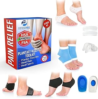 Kit of 14 pieces to relieve pain at the foot of plantar fasciitis - Superior plantar fasciitis support, gel heel spur and therapeutic envelopes, compression socks, foot sleeves, crossbar supports, heel cushion inserts and heel handles.. DIAYTAR NIGERIA: Bringing quality products to every Nigerian home at prices everyone can afford.