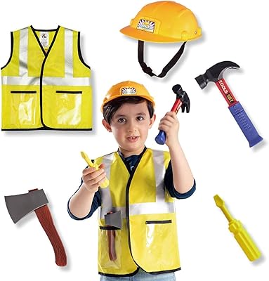 Set of Vito building's costumes - Building children's building costume with rescue tools and toy accessories, professional costumes for children.. Your new favorite way to shop online — DIAYTAR Nigeria.