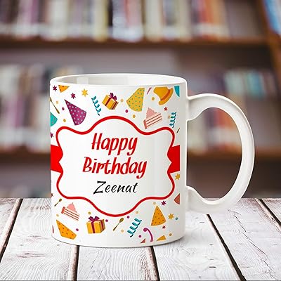 Coffee mug with personalized name HUPPME HAPPY BIRTHDAY ZEENAT 350.. Shop smart with DIAYTAR NIGERIA, offering a vast product range delivered to your doorstep within a week.