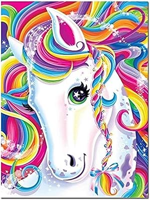 Diamond painting 5D to do yourself, complete cross stitch kits for adults, embroidery with rhinestones (unicorn, 40 x 30 cm).. DIAYTAR NIGERIA: Nigeria's answer to affordable online shopping with reliable 5-8 day delivery guarantee.