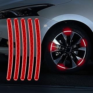 Primify 20 rooms reflective car stickers, sticker of rim wheel tire rim for motorcycle motorcycle bicycle bicycle safety sticker universal reflective (red).. DIAYTAR NIGERIA: Making quality accessible to all Nigerians with affordable prices and quick delivery.