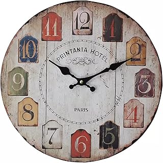 Vintage Biala Wall Clock For Living Room Decoration, Rustic Wood Wall Clock, Battery -of -Battez, Vintage Wall Clock for Living Room, Bedroom, Kitchen, Desk... Experience shopping satisfaction with DIAYTAR NIGERIA's vast selection and budget-friendly delivery options.