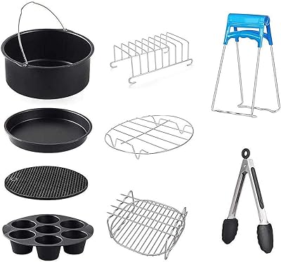 Accessories for Tower air fryer, Philips and Joys, 9 rooms, suitable for all standard xxl fryer accessories from 4.8 to 5.9 liters for domestic use (8 inch).. DIAYTAR NIGERIA connects desires with reality through affordable prices and reliable delivery service.