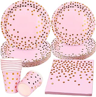 String set of pink gold festive dishes wooden plates.. DIAYTAR NIGERIA connects you with thousands of products at competitive prices, delivered within a week.