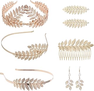 Greek goddess 7 pieces Hair pliers Ear curls hair accessories for women, set of cosplay accessories for women, Greek greek leaf design, 7 pieces, steel alloy, crystal.. Why pay more? DIAYTAR Nigeria gives you the best for less.