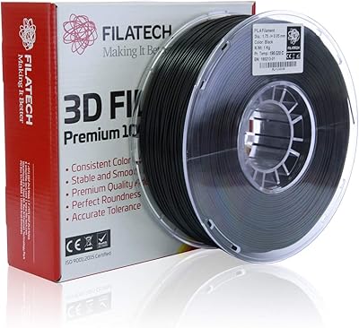 PLA printing filament, black, 1.75 mm, 1 kg, fila tech.. Your favorite brands are just a click away on DIAYTAR Nigeria.