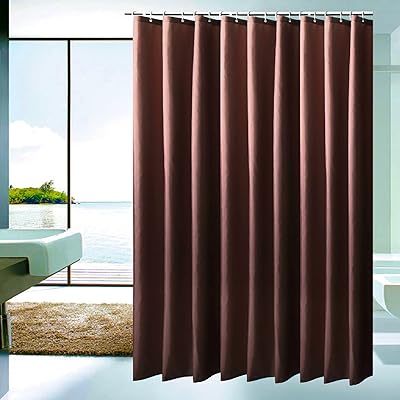 Dirart chestnut/brown shower curtains for bathroom, 180 cm (l) x 180 cm (l) Fabric shower curtain lining with eyelets and 12 hooks, 100 % waterproof and machine washable, easy to clean.. Discover the convenience of DIAYTAR NIGERIA's vast e-commerce platform with delivery in just 5-8 days.