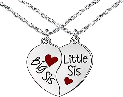 A pair of gift necklaces for friends, friendship sisters, big sisters, small sisters, heart necklaces, birthday gifts, gifts for girls.. DIAYTAR NIGERIA: Making quality products accessible to all Nigerians at affordable prices.