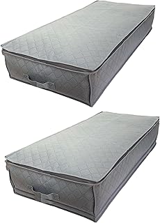 Storage canvas bag under the FCG Home bed, zipper cover, storage basket for bedding, clothing, shoes, linens, towels (2).. Your digital shopping ally, DIAYTAR NIGERIA offers extensive selection with budget-friendly delivery.