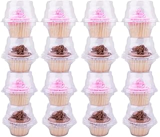Individual cupcake boxes - Package of 50 - Standard stackable cupcake support, transparent and thick cupcake boxes, high quality non -slip cupcake containers for cupcakes and muffins.. Your one-click solution to affordable shopping, DIAYTAR NIGERIA delivers quality products nationwide.