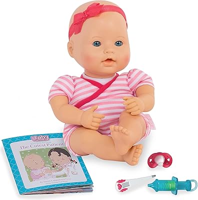 Baby doll Battat Sweet Heart - Reborn baby doll with a soft 12 inch body with stories book easy to read and doll accessories, Caucasian, BG7005Z.. DIAYTAR NIGERIA: Where quality products become affordable with our nationwide shipping service.