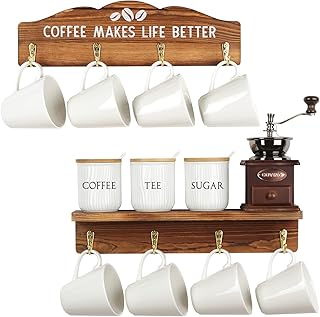 Jjack Cube Design Coffee Cabinet Wood Wood Coffee Rod, organizer of 12 cup holders with house, kitchen and coffee decoration-MK737A decoration.. DIAYTAR NIGERIA brings the marketplace to your home with budget-friendly prices and nationwide delivery.