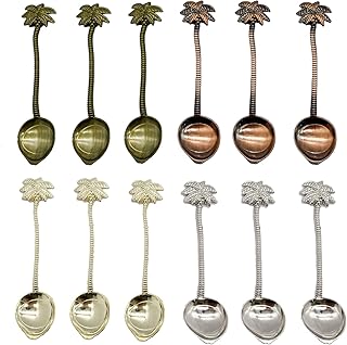 Miao Jin 12 pieces of teaspoons in the shape of coconut spoon with teaspoon cake to mix spoon with decorative ice cream mini coffee dishwashes restaurant cades banquet.. DIAYTAR NIGERIA delivers what matters - quality, affordability, and prompt nationwide shipping.