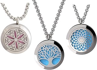 Essential oil diffuser necklace, Flower of life, Sun, stainless steel necklace with 24 "channels + 18 recharges.. DIAYTAR NIGERIA: Your gateway to affordable online retail with reliable delivery within the week.