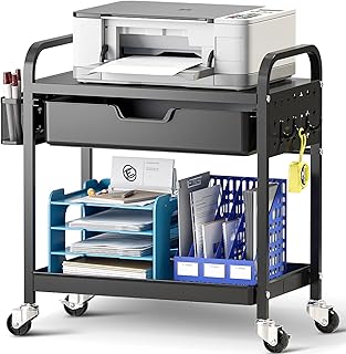 Toolf Portable printer support with 2 layers under the Rotary Chariot desk with bag.. Transform your online shopping experience with DIAYTAR NIGERIA's affordable and diverse marketplace.