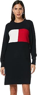 Tommy Hilfiger Dress Red of Biological Cotton With Flag For Women.. Shop for less and receive more with DIAYTAR NIGERIA's expansive e-commerce platform and nationwide delivery.