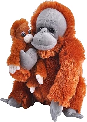 Orangutan toy doll Maman and baby Wild Republic, toy in plush, children's gifts, zoo animals, 12 inch.. DIAYTAR NIGERIA delivers value, variety, and convenience with our nationwide 5-8 day shipping.