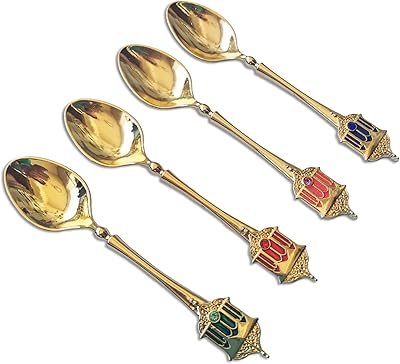 Golden stainless stainless steel teaspoons with a beautiful basic design in four colors. Set of sustainable tableware for house and restaurant (package of 12).. DIAYTAR NIGERIA: Bringing affordable shopping solutions with a diverse product catalog delivered nationwide.