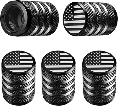 Tire valve stopper - (5 package) Metal tire air plug with waterproof plastic lining and corrosion resistant, American flag for car, truck, motorcycle.. Your favorite brands are just a click away on DIAYTAR Nigeria.