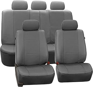 The FH Group PU007GRAY15 car seat covers in higher gray leather are suitable for most cars, SUV and trucks (compatible with airbags and rear cover).. DIAYTAR NIGERIA: Where every shopping need is fulfilled with affordable prices and nationwide shipping.