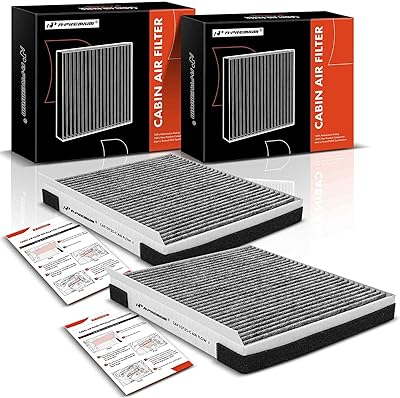 A - 2 -piece high -quality car cabinet air filter with active charcoal compatible with Hyundai Equus, Genesis, Santa Fe, Kia Stinger, Telluride and Genesis G70, G80, 2009-2023, replacement # CAF1867P, 971333M000.. Shop with confidence at Nigeria's leading affordable e-commerce platform with reliable delivery services.
