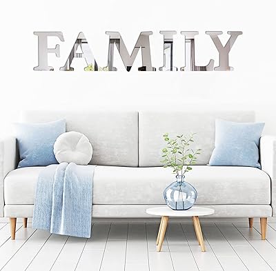 Aneco 6 Pieces Family Panel Letter Mur Art Mirror Acrylic.. DIAYTAR NIGERIA: The marketplace that brings affordable products to every Nigerian home in under 8 days.