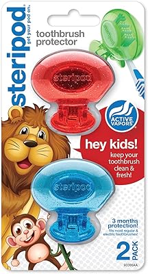 Sterepod children's toothbrush protector with sterepod clip, 2 red and bright blue, 2.. DIAYTAR NIGERIA brings affordable shopping to every Nigerian home with delivery in just 5-8 days.
